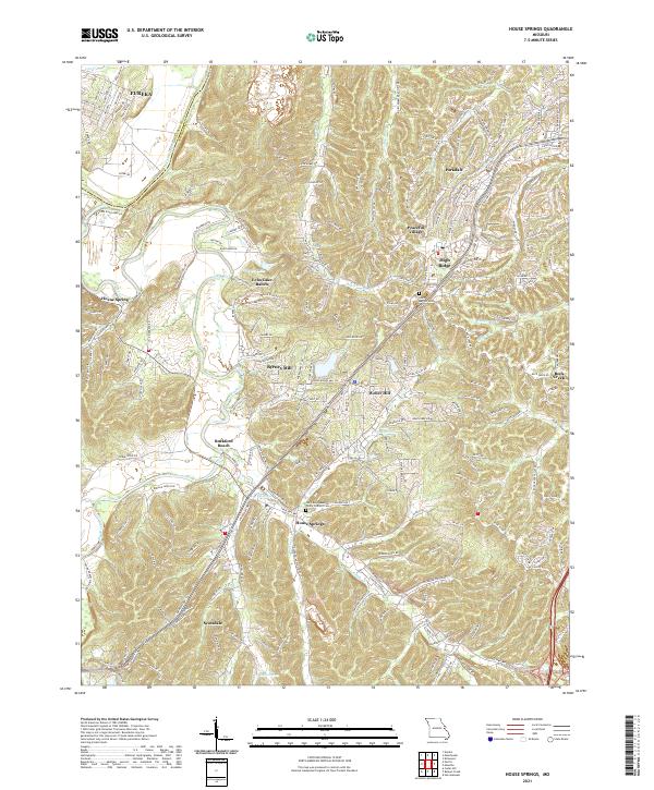 House Springs, MO — USGS 7.5-minute topo (2021)