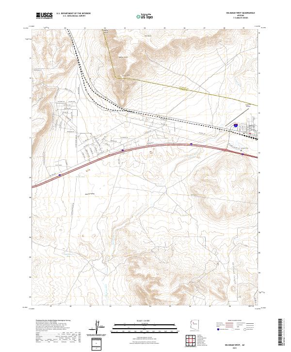 Seligman West, AZ — USGS 7.5-minute topo (2021)