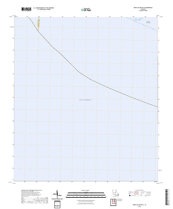 Point au Fer OE S, LA — USGS 7.5-minute topo (2025)