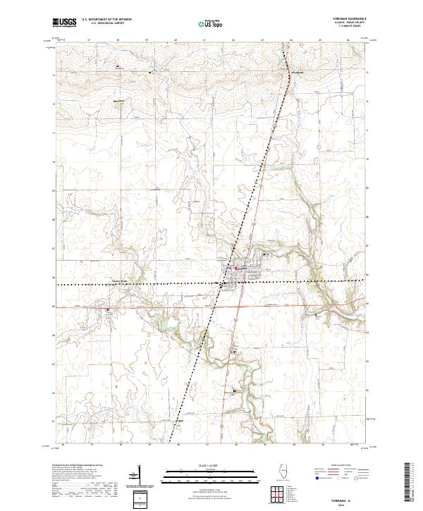 Chrisman, IL — USGS 7.5-minute topo (2024)
