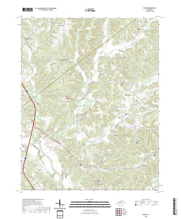 Flener, KY — USGS 7.5-minute topo (2022)