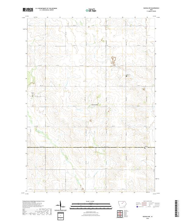 Nashua NW, IA — USGS 7.5-minute topo (2022)