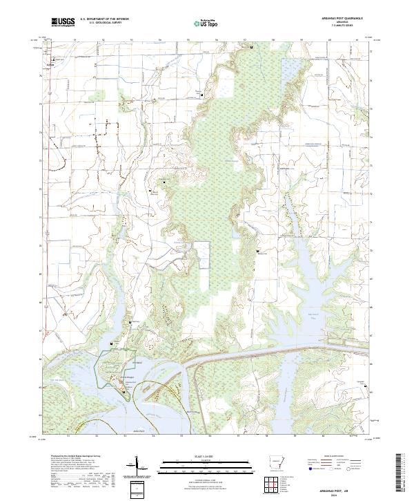 Arkansas Post, AR — USGS 7.5-minute topo (2024)