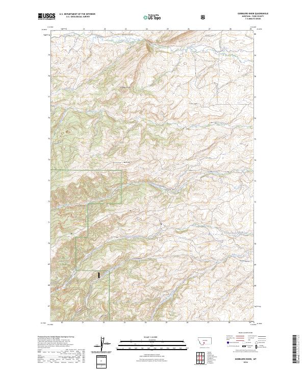 Gobblers Knob, MT — USGS 7.5-minute topo (2024)