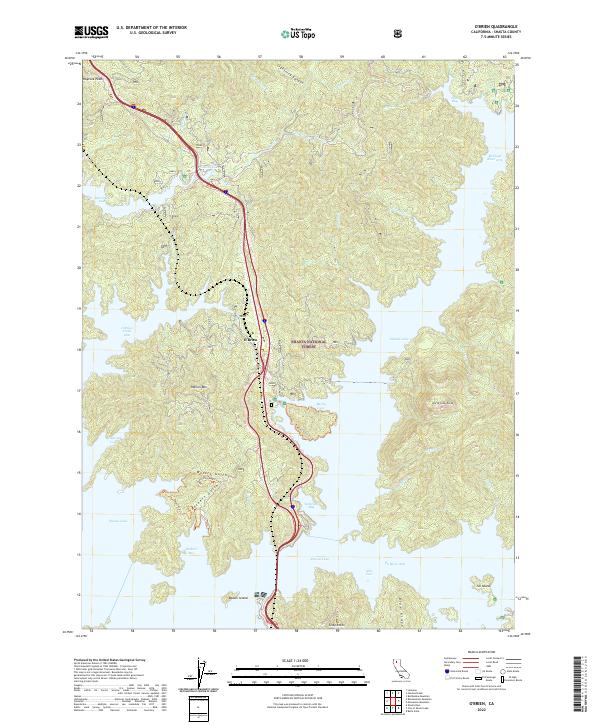 O'Brien, CA — USGS 7.5-minute topo (2022)