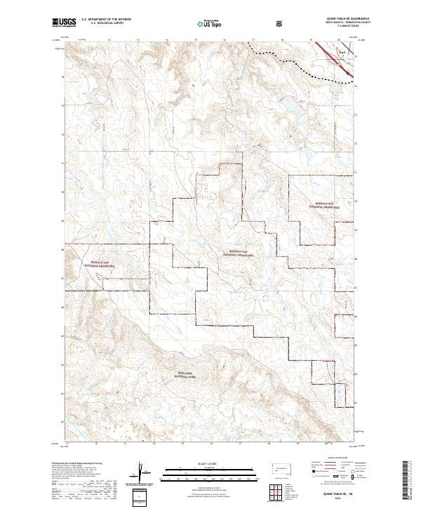 Quinn Table NE, SD — USGS 7.5-minute topo (2021)