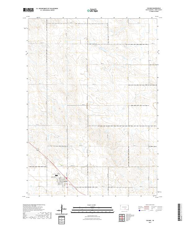 Colome, SD — USGS 7.5-minute topo (2021)