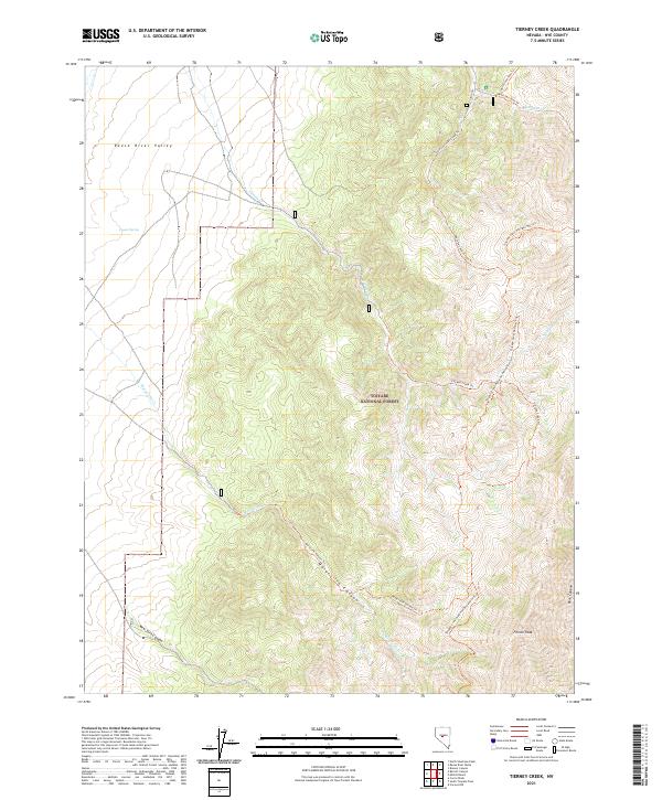 Tierney Creek, NV — USGS 7.5-minute topo (2021)