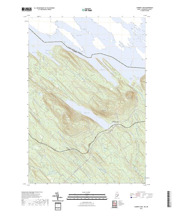 Lambert Lake, ME-NB — USGS 7.5-minute topo (2024)