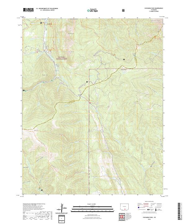 Cucharas Pass, CO — USGS 7.5-minute topo (2022)
