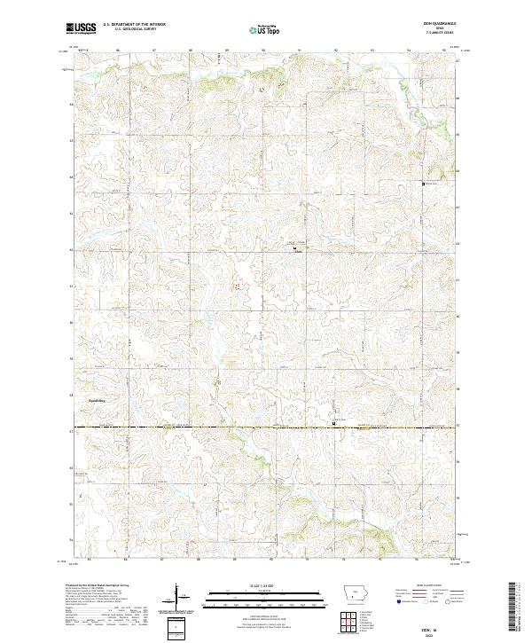 Zion, IA — USGS 7.5-minute topo (2022)