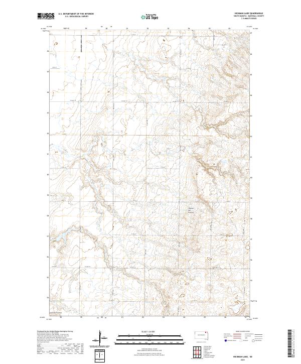 Hickman Lake, SD — USGS 7.5-minute topo (2021)