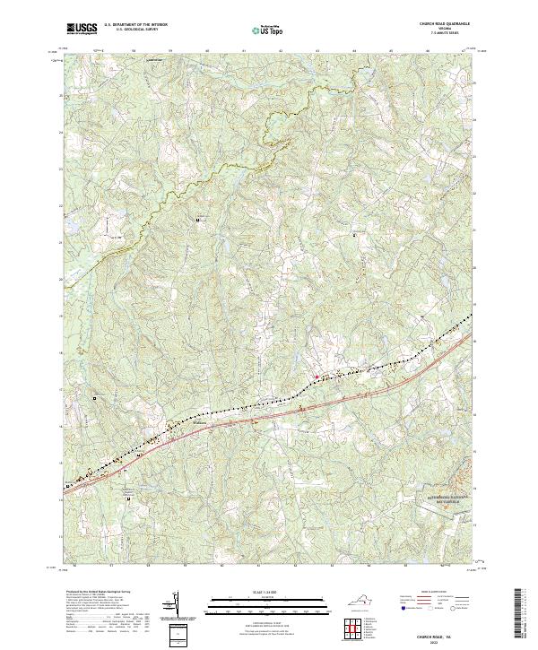 Church Road, VA — USGS 7.5-minute topo (2022)