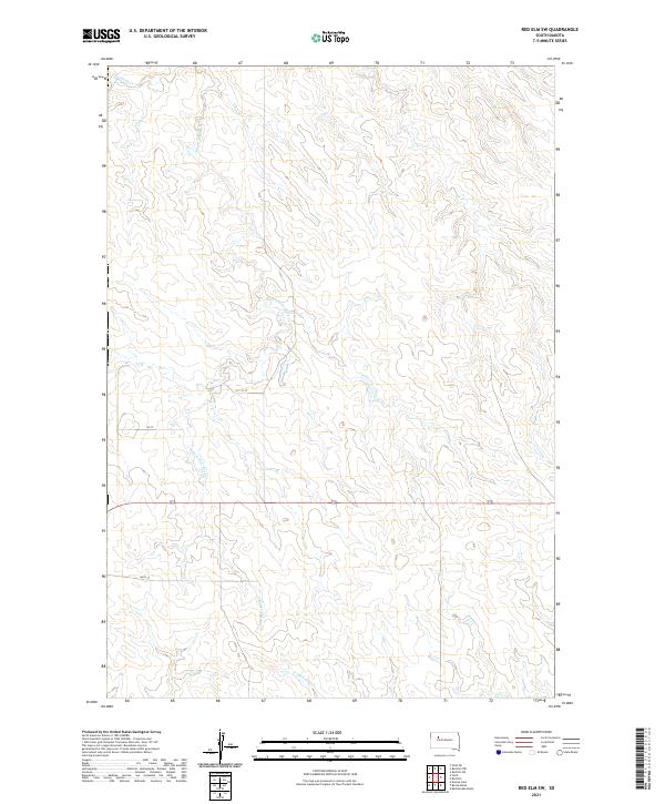 Red Elm SW, SD — USGS 7.5-minute topo (2021)