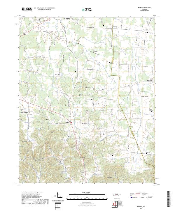 Belfast, TN — USGS 7.5-minute topo (2022)