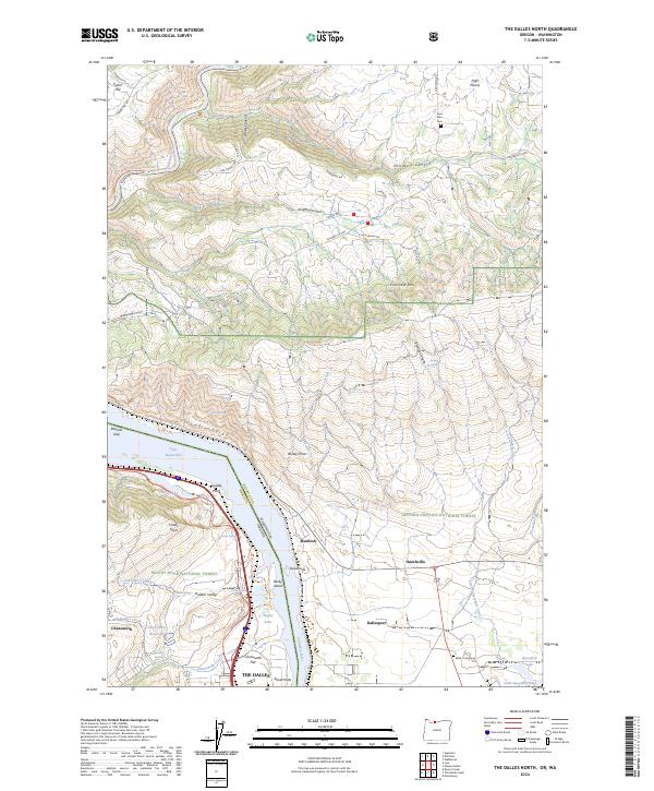 The Dalles North, OR-WA — USGS 7.5-minute topo (2024)