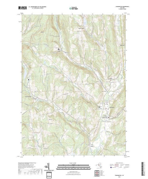 Cincinnatus, NY — USGS 7.5-minute topo (2023)