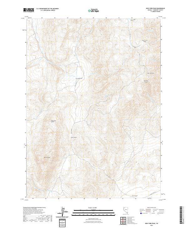 New York Peak, NV — USGS 7.5-minute topo (2021)