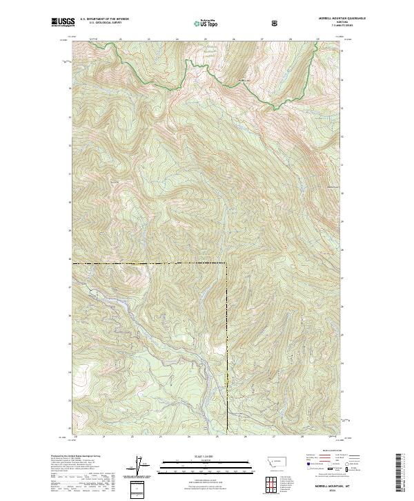 Morrell Mountain, MT — USGS 7.5-minute topo (2024)