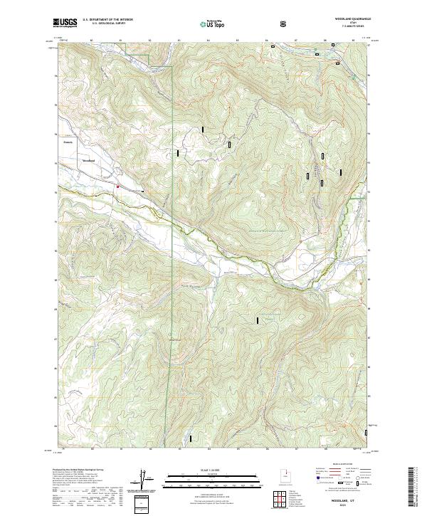 Woodland, UT — USGS 7.5-minute topo (2023)