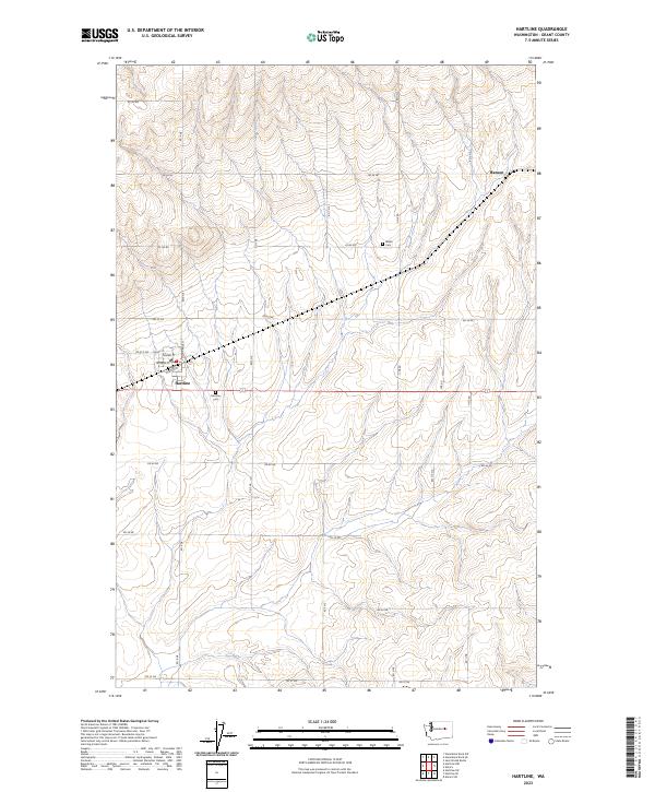 Hartline, WA — USGS 7.5-minute topo (2023)