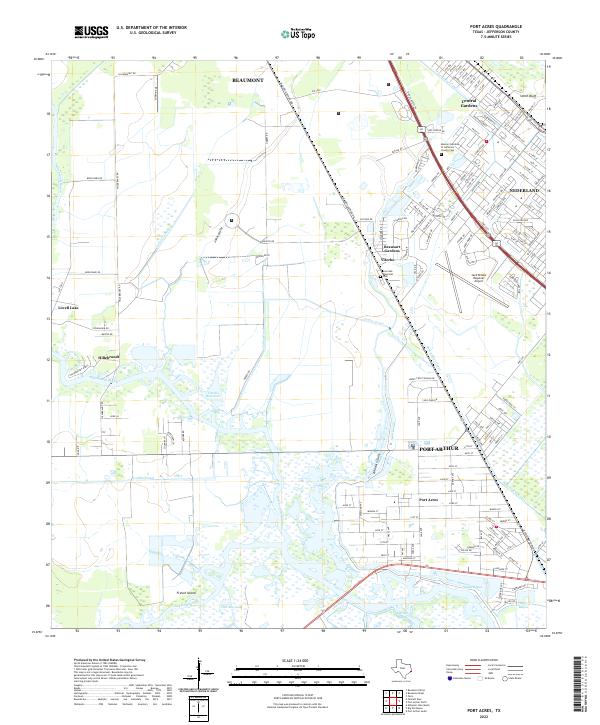 Port Acres, TX — USGS 7.5-minute topo (2022)