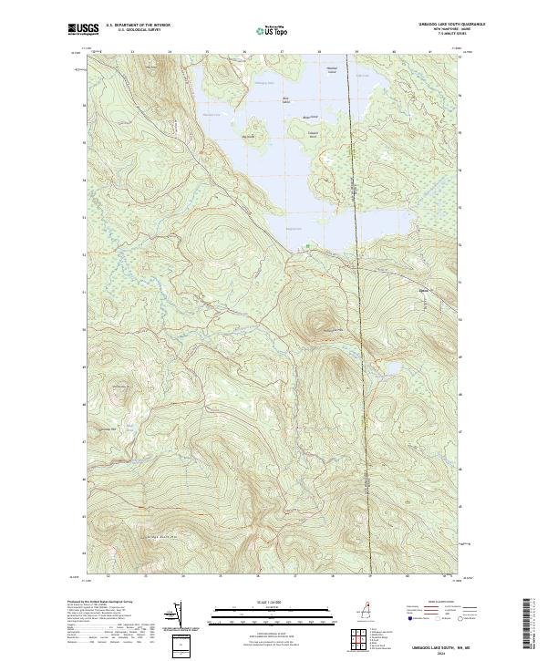 Umbagog Lake South, NH-ME — USGS 7.5-minute topo (2024)