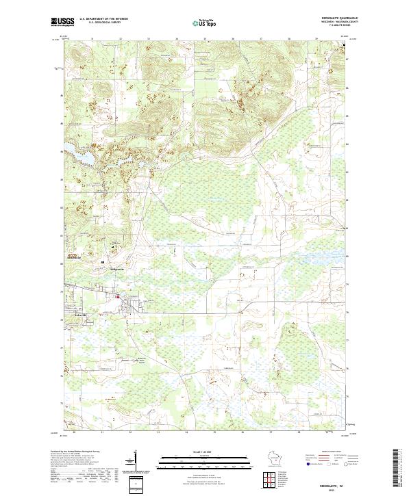Redgranite, WI — USGS 7.5-minute topo (2022)
