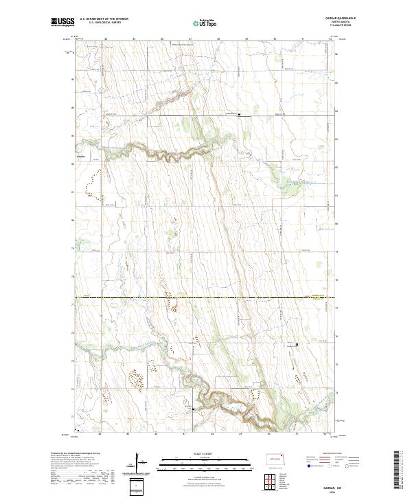 Gardar, ND — USGS 7.5-minute topo (2024)
