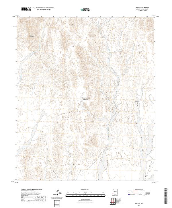 Red Hill, AZ — USGS 7.5-minute topo (2021)
