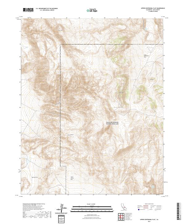 Upper Centennial Flat, CA — USGS 7.5-minute topo (2021)