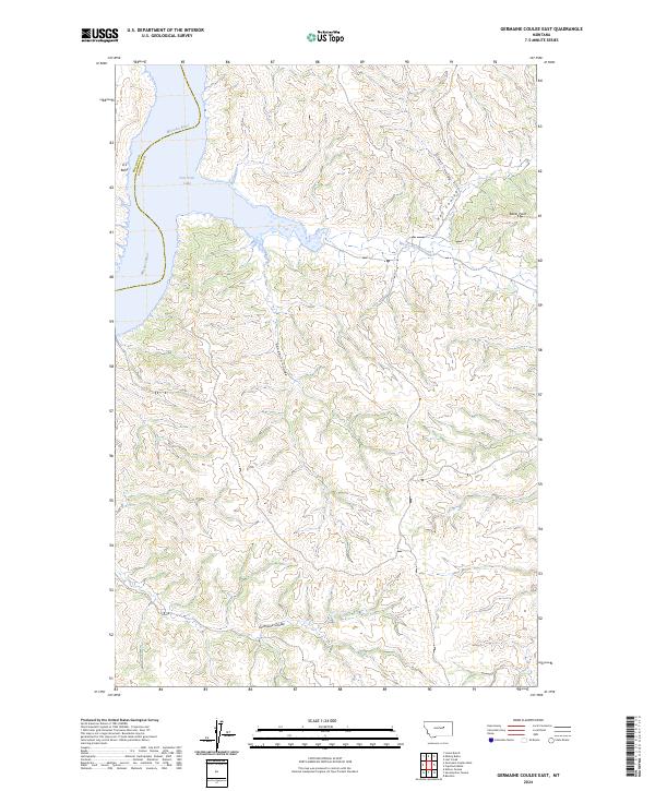 Germaine Coulee East, MT — USGS 7.5-minute topo (2024)