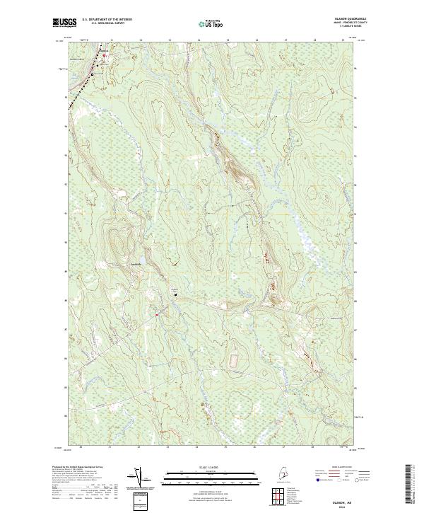 Olamon, ME — USGS 7.5-minute topo (2024)