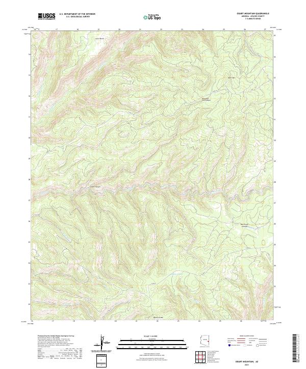 Odart Mountain, AZ — USGS 7.5-minute topo (2021)