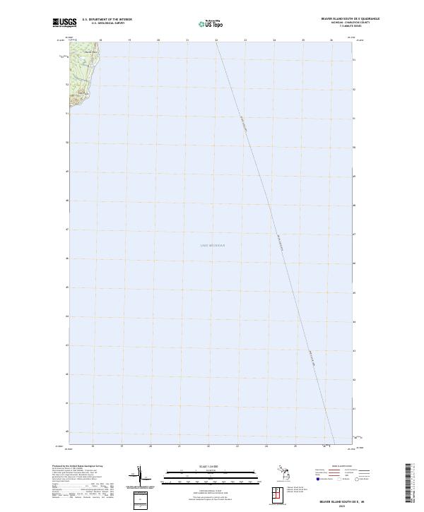 Beaver Island South OE E, MI — USGS 7.5-minute topo (2023)