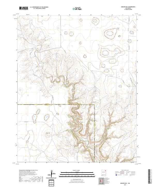 Aragon Hill, NM — USGS 7.5-minute topo (2023)