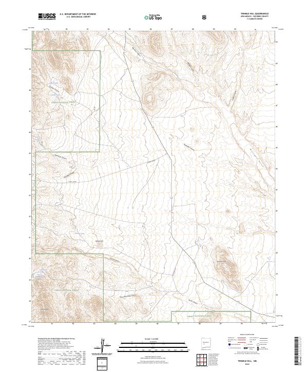 Tenmile Hill, NM — USGS 7.5-minute topo (2023)