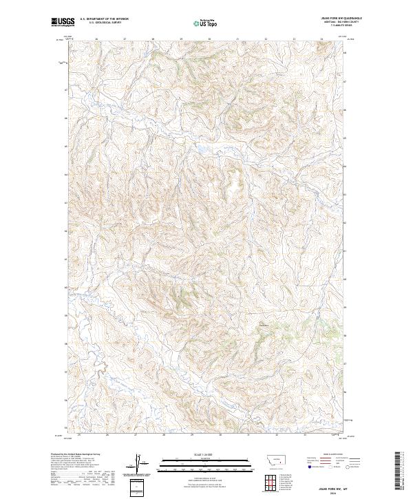 Jeans Fork NW, MT — USGS 7.5-minute topo (2024)