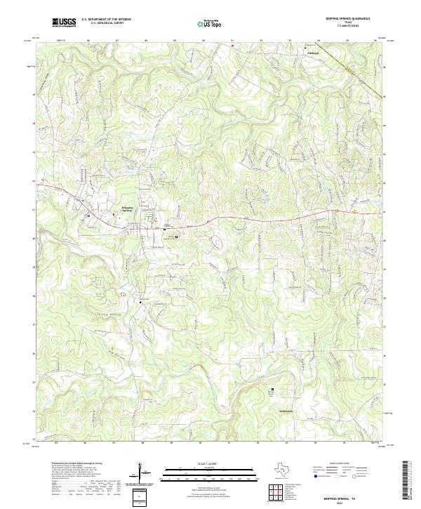Dripping Springs, TX — USGS 7.5-minute topo (2022)