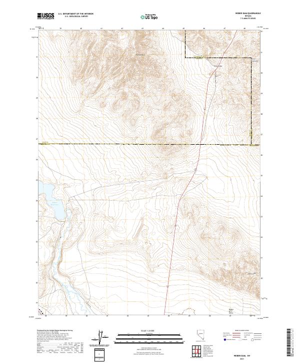 Weber Dam, NV — USGS 7.5-minute topo (2021)