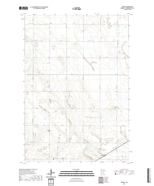 Asbury, MN — USGS 7.5-minute topo (2022)