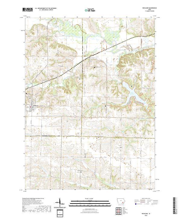Richland, IA — USGS 7.5-minute topo (2022)
