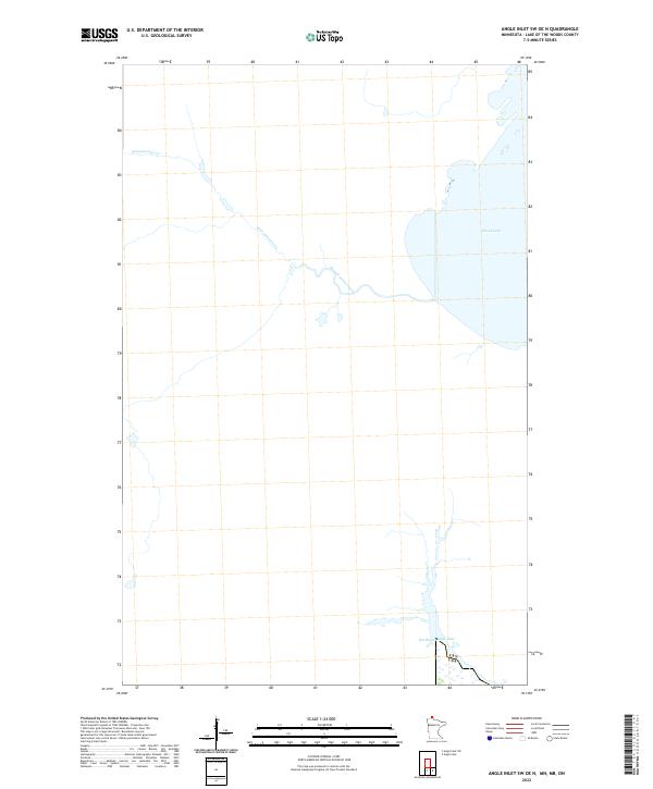 Angle Inlet SW OE N, MN-MB-ON — USGS 7.5-minute topo (2022)