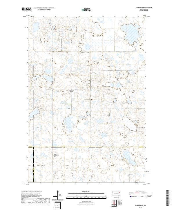 Florence NW, SD — USGS 7.5-minute topo (2021)
