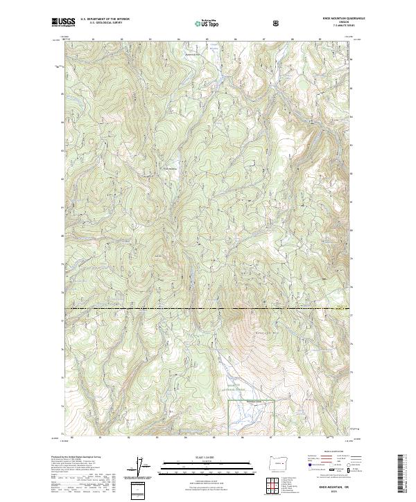 Knox Mountain, OR — USGS 7.5-minute topo (2023)