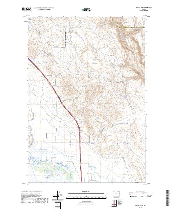 Magpie Peak, OR — USGS 7.5-minute topo (2023)