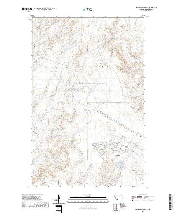 Chapman Coulee NE, MT — USGS 7.5-minute topo (2024)