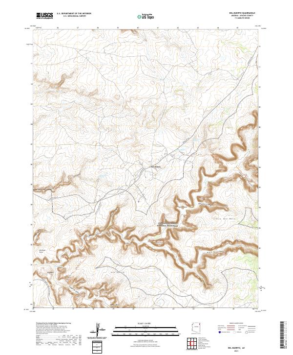 Del Muerto, AZ — USGS 7.5-minute topo (2021)