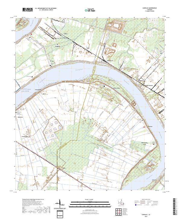 Carville, LA — USGS 7.5-minute topo (2024)