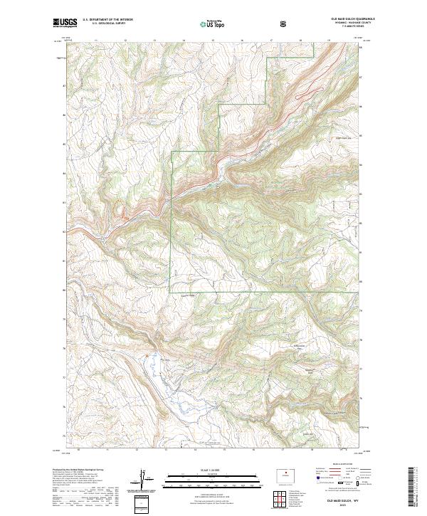 Old Maid Gulch, WY — USGS 7.5-minute topo (2023)